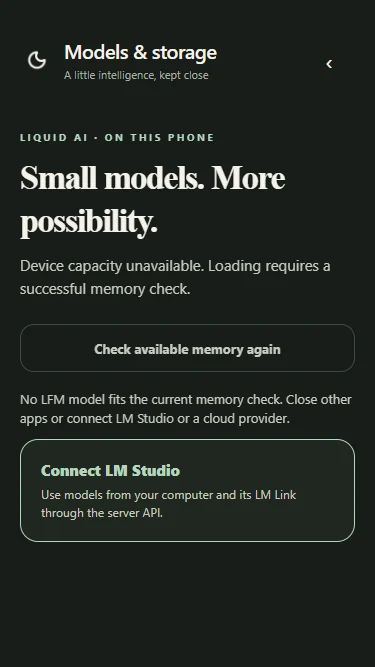 Moonlight AI model catalog UI